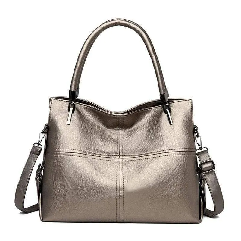 Weibliche Ledertaschen Casual Tote Vintage Damen Handtasche Designer Luxus Handtaschen