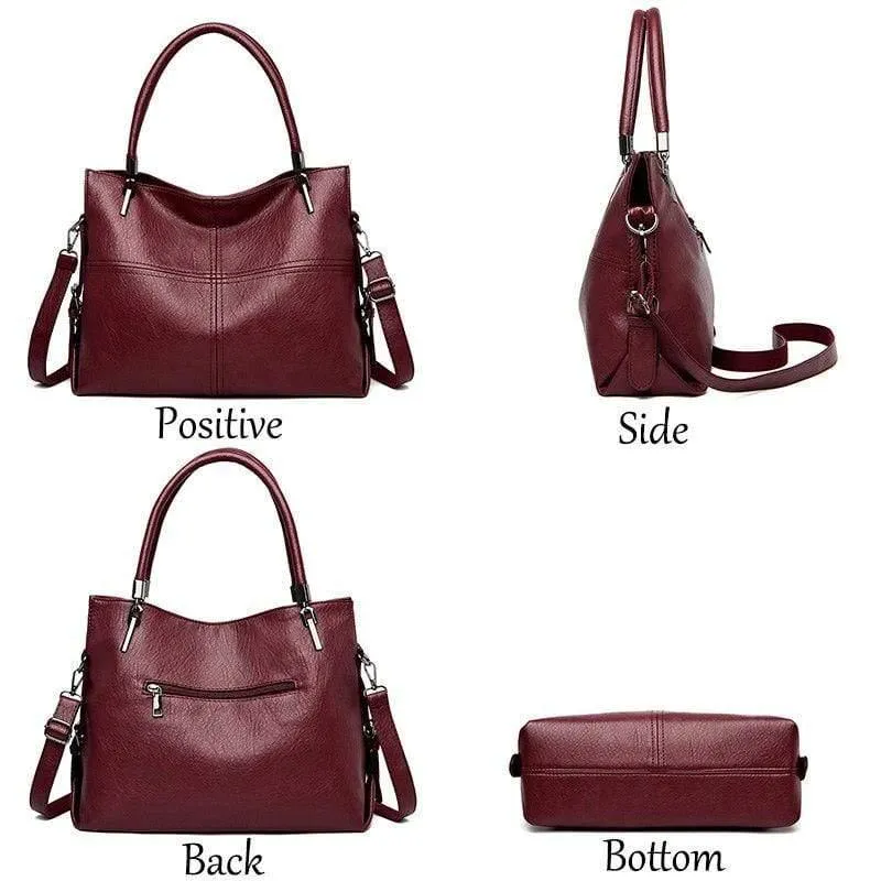 Weibliche Ledertaschen Casual Tote Vintage Damen Handtasche Designer Luxus Handtaschen