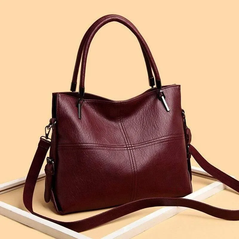 Weibliche Ledertaschen Casual Tote Vintage Damen Handtasche Designer Luxus Handtaschen