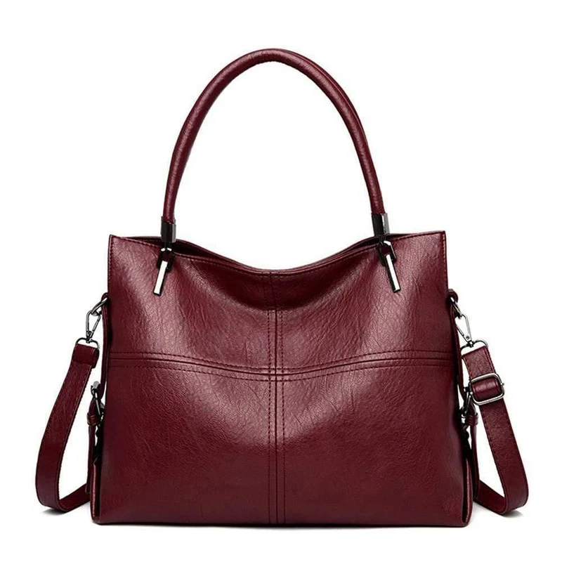 Weibliche Ledertaschen Casual Tote Vintage Damen Handtasche Designer Luxus Handtaschen