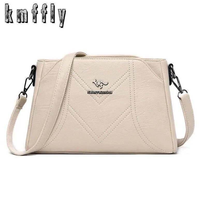 Frauen Messenger Bags Kleine Leder Umhängetasche Female Sac A Haupt Vintage Taschen für Mädchen Frauen