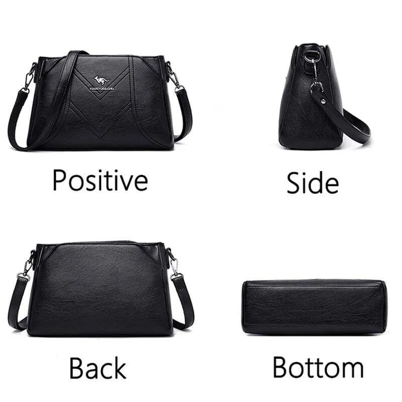 Frauen Messenger Bags Kleine Leder Umhängetasche Female Sac A Haupt Vintage Taschen für Mädchen Frauen