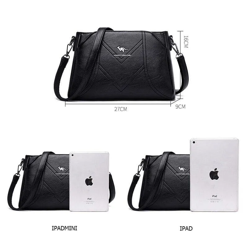 Frauen Messenger Bags Kleine Leder Umhängetasche Female Sac A Haupt Vintage Taschen für Mädchen Frauen