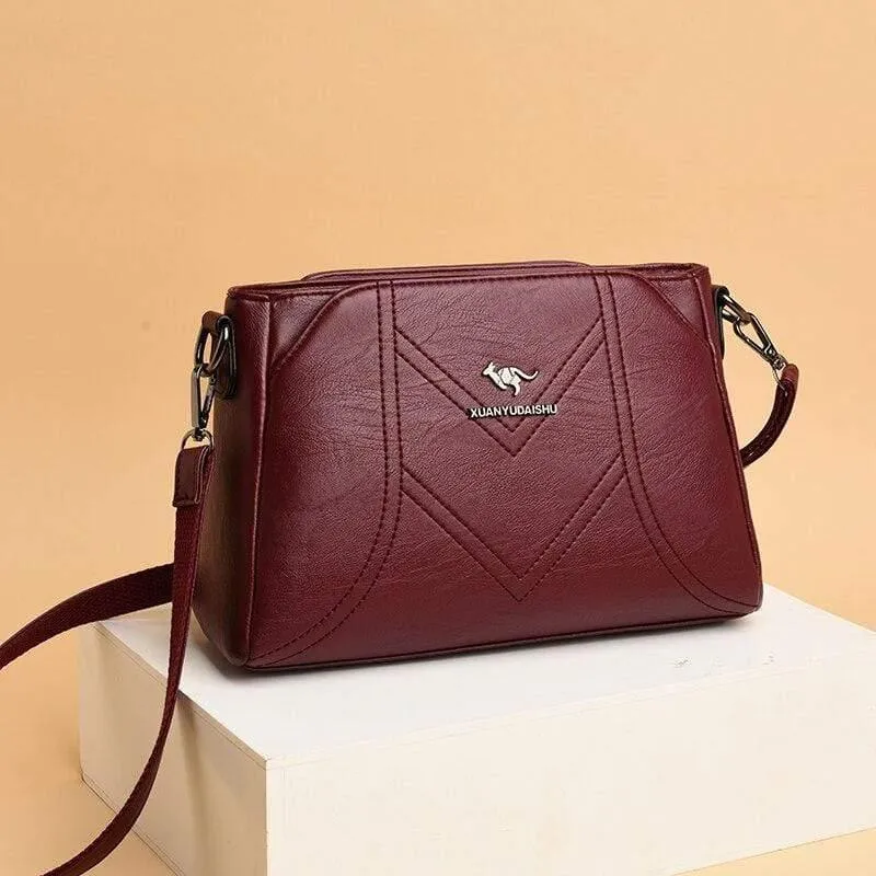 Frauen Messenger Bags Kleine Leder Umhängetasche Female Sac A Haupt Vintage Taschen für Mädchen Frauen