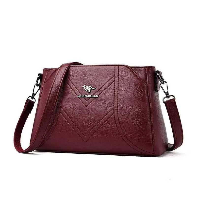 Frauen Messenger Bags Kleine Leder Umhängetasche Female Sac A Haupt Vintage Taschen für Mädchen Frauen
