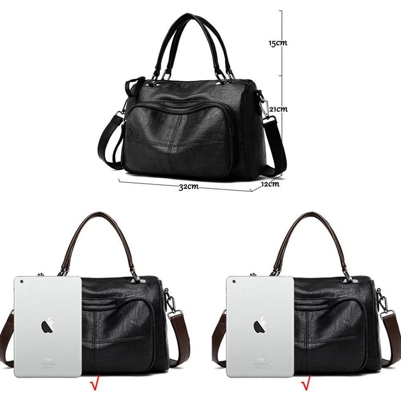 Luxus Damen Handtaschen Große Kapazität Boston Tote Bag Designer Weiche Leder Damen Handtaschen