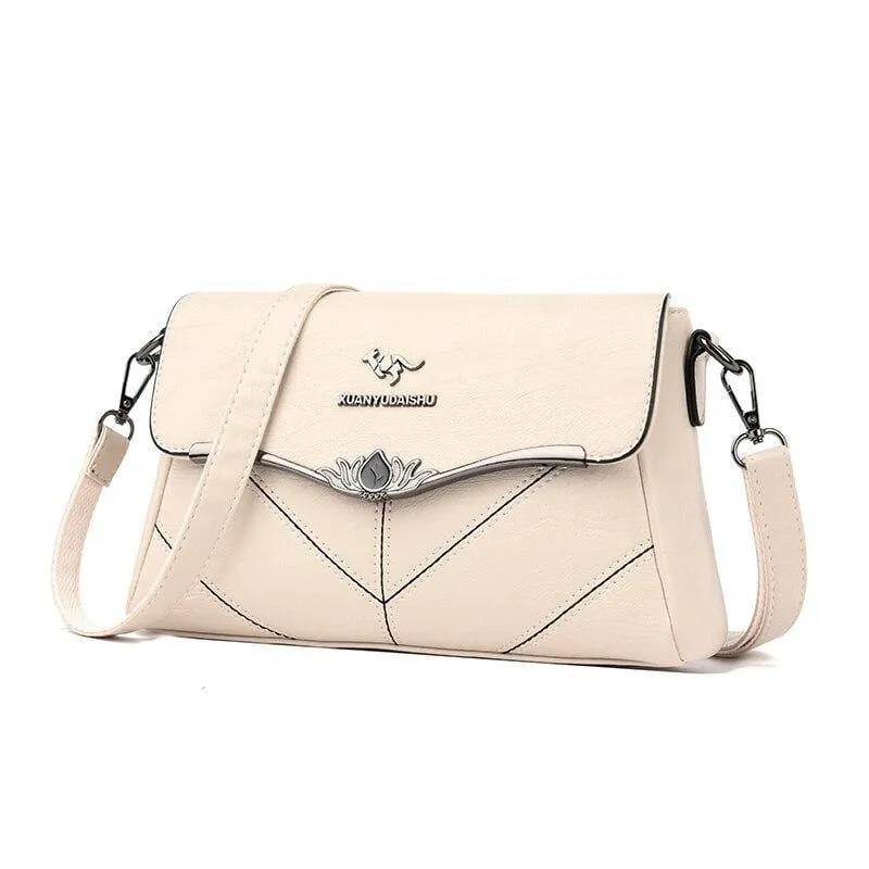 Stickerei Damen Designer Handtaschen Hochwertige Leder Damen Totes Damen Plaid Schulter