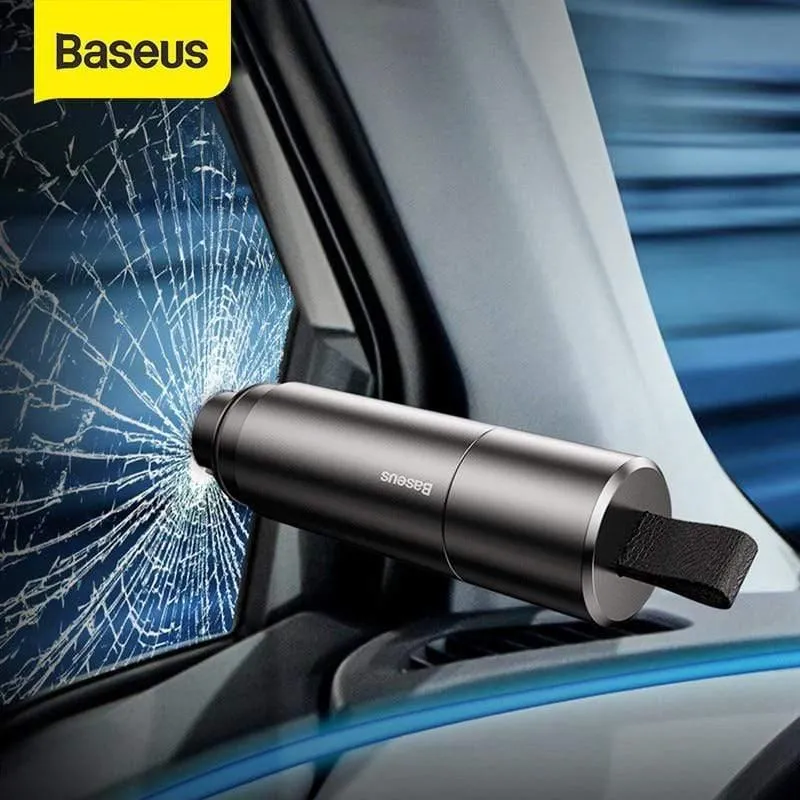 Baseus Mini Autofenster Glasbrecher Sicherheitsgurtschneider Sicherheitshammer Lebensrettender Fluchthammer Schneidemesser Innenzubehör