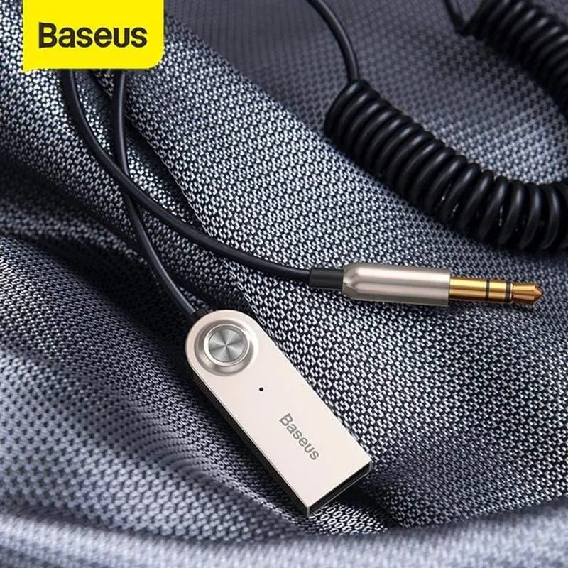 Baseus Bluetooth-Sender Drahtloser Bluetooth-Empfänger 5.0 Auto AUX 3.5mm Bluetooth-Adapter-Audiokabel für Lautsprecherkopfhörer