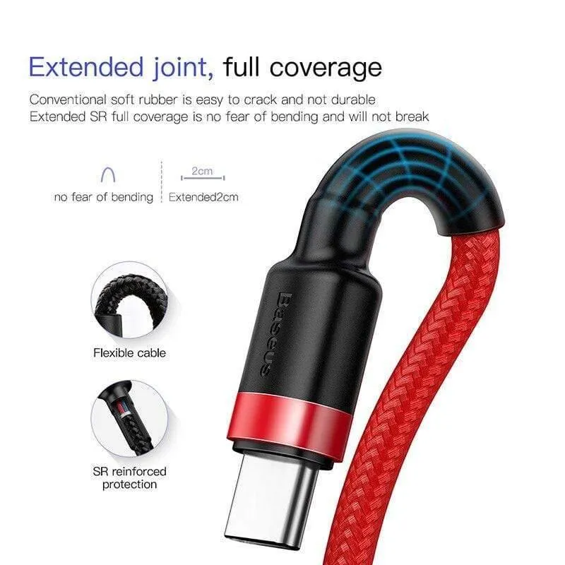 Baseus USB Typ C Kabel Schnellladung 3.0 USB C Kabel für Samsung S9 S10 Xiaomi Mi 9 Upgrade Schnellladekabel USB-C Datenkabel