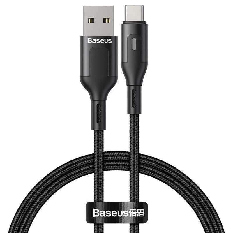 Baseus USB Typ C Kabel für Redmi Note 9 9s 8 Pro Quick Charge 3.0 Typ C Kabel LED für Xiaomi 10 Samsung S20 USB C Ladegerät Kabel