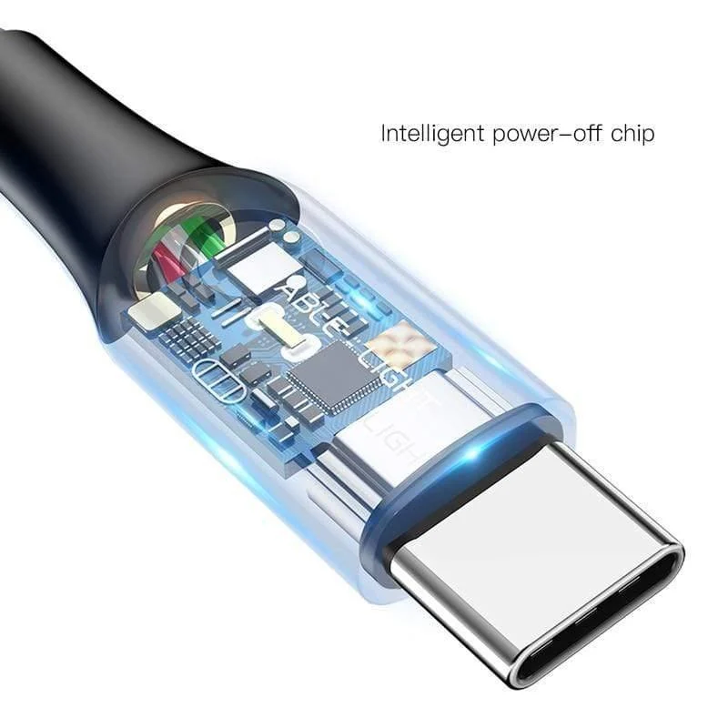 Baseus Typ C Kabel Smart Power off USB C Kabel für Xiaomi 10 9t Quick Charge 3.0 Kabel für Redmi Note 9s USB Typ C Kabel
