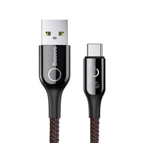 Baseus Typ C Kabel Smart Power off USB C Kabel für Xiaomi 10 9t Quick Charge 3.0 Kabel für Redmi Note 9s USB Typ C Kabel