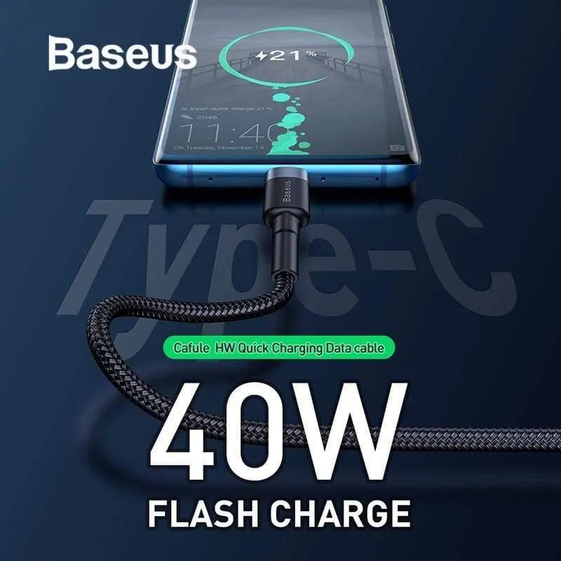 Baseus 40W Supecharge USB Typ C Kabel für Huawei P30 Mate 20 30 Pro 5A Schnellladung Schnellladung 3.0 Typ USB-C Datenkabel