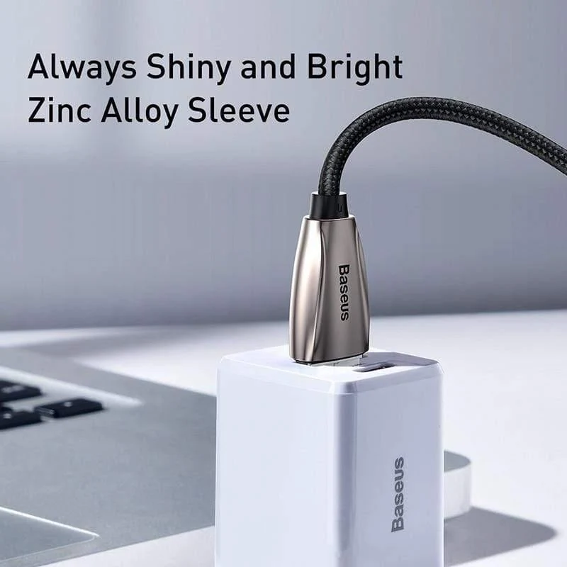 Baseus USB Typ C Kabel 3A Typ C Kabel für Redmi Note 8 9s Pro LED USB C Kabel für Huawei P40 P30 Pro Samsung S20 Federkabel
