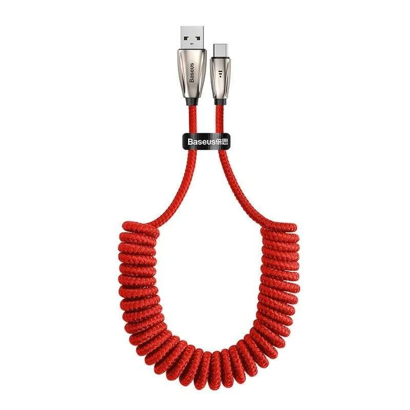 Baseus USB Typ C Kabel 3A Typ C Kabel für Redmi Note 8 9s Pro LED USB C Kabel für Huawei P40 P30 Pro Samsung S20 Federkabel