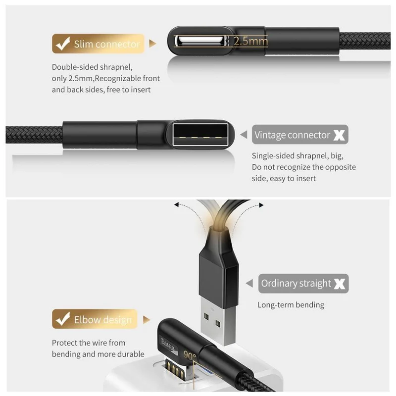 Baseus USB Typ C Kabel für Xiaomi Redmi Note 9s 8 Pro Schnellladung 3.0 USB C Kabel Schnellladung für Samsung S20 Typ C Kabel