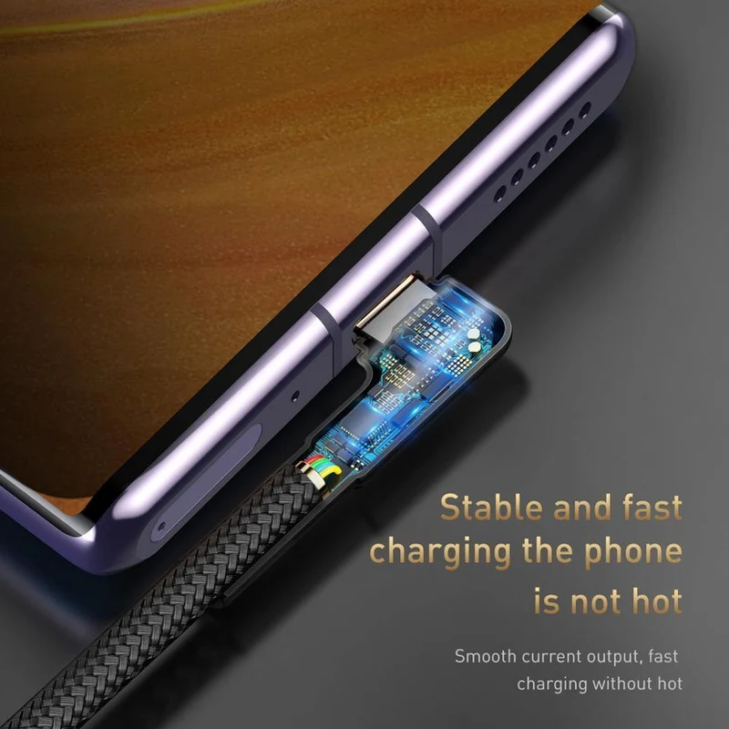 Baseus USB Typ C Kabel für Xiaomi Redmi Note 9s 8 Pro Schnellladung 3.0 USB C Kabel Schnellladung für Samsung S20 Typ C Kabel
