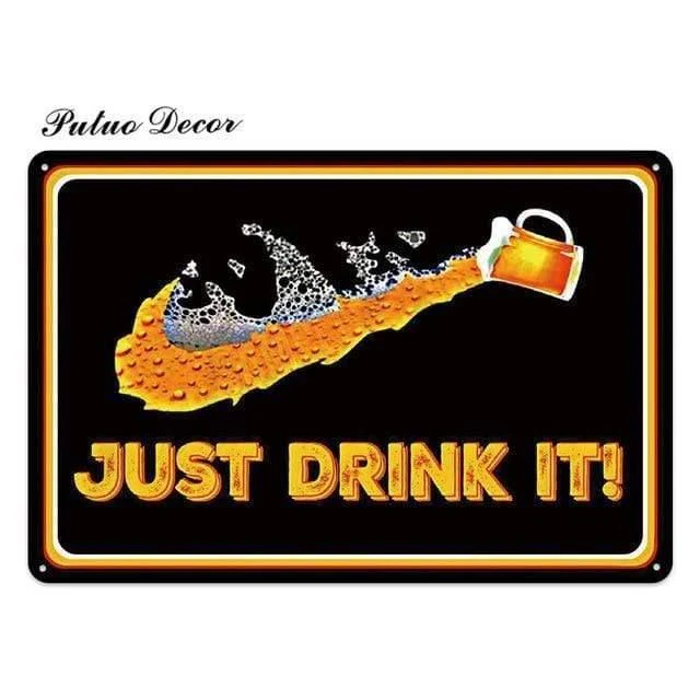 Bier Metall Zeichen Plaque Metall Vintage Pub FunnyTin Zeichen Wand Dekor für Bar Pub Club Man Cave Weißblech Vintage Metall Zeichen