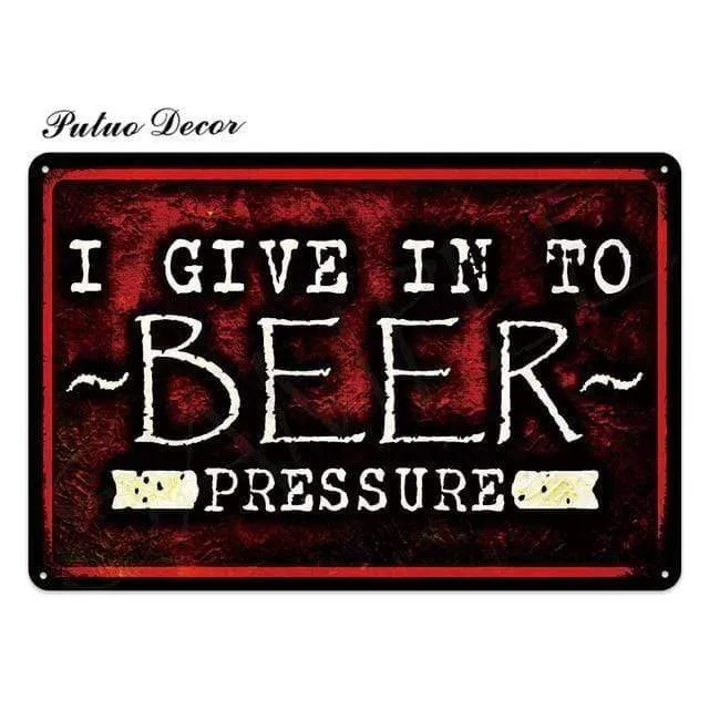 Bier Metall Zeichen Plaque Metall Vintage Pub FunnyTin Zeichen Wand Dekor für Bar Pub Club Man Cave Weißblech Vintage Metall Zeichen