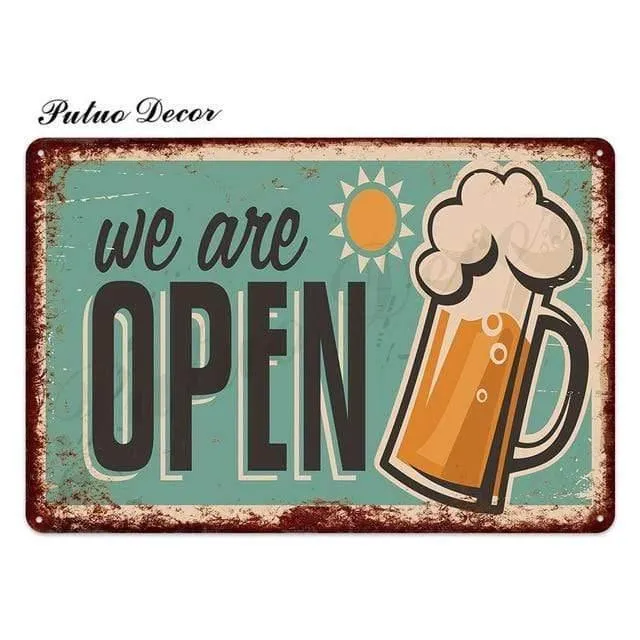 Bier Metall Zeichen Plaque Metall Vintage Pub FunnyTin Zeichen Wand Dekor für Bar Pub Club Man Cave Weißblech Vintage Metall Zeichen