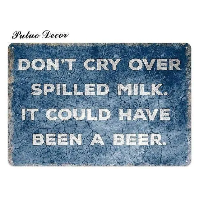 Bier Metall Zeichen Plaque Metall Vintage Pub FunnyTin Zeichen Wand Dekor für Bar Pub Club Man Cave Weißblech Vintage Metall Zeichen