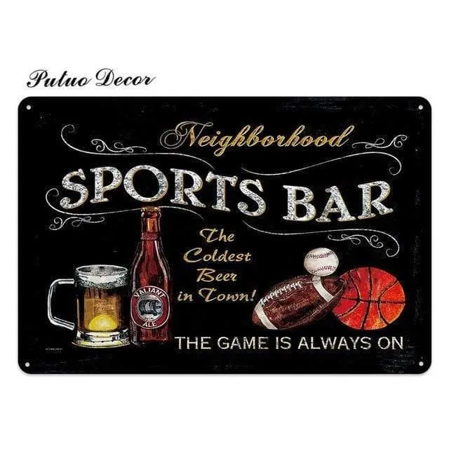 Bier Metall Zeichen Plaque Metall Vintage Pub FunnyTin Zeichen Wand Dekor für Bar Pub Club Man Cave Weißblech Vintage Metall Zeichen