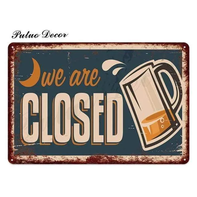 Bier Metall Zeichen Plaque Metall Vintage Pub FunnyTin Zeichen Wand Dekor für Bar Pub Club Man Cave Weißblech Vintage Metall Zeichen