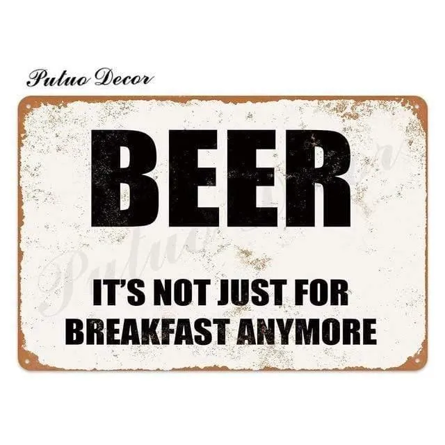 Bier Metall Zeichen Plaque Metall Vintage Pub FunnyTin Zeichen Wand Dekor für Bar Pub Club Man Cave Weißblech Vintage Metall Zeichen