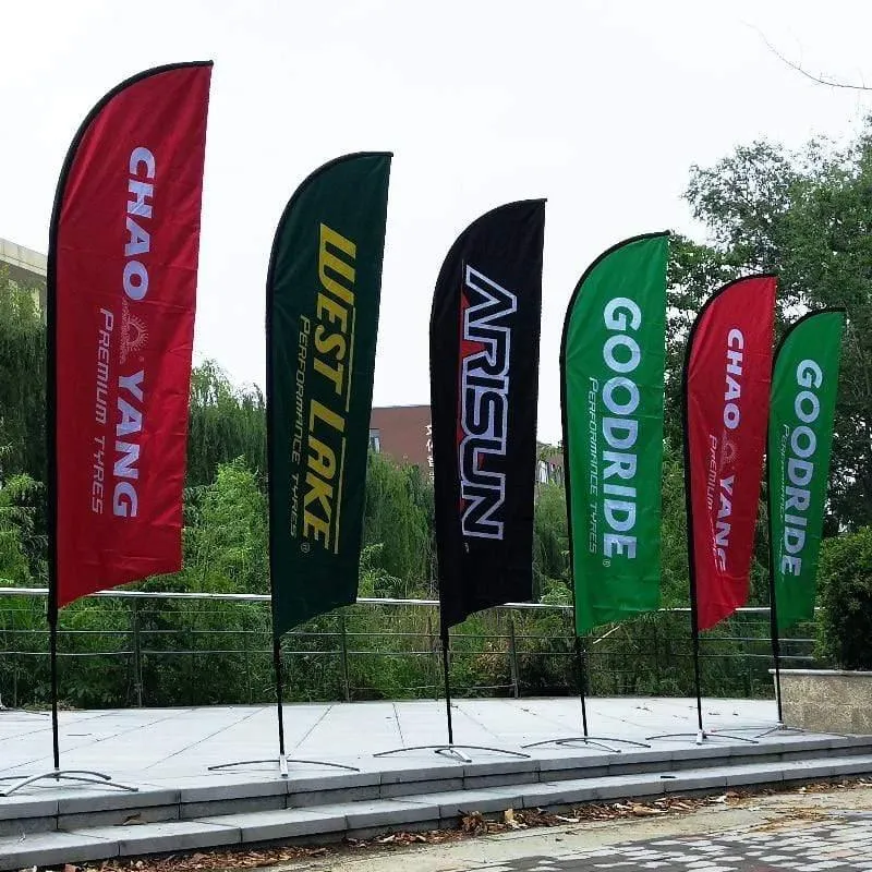 Federfahne Strandflaggen und Banner Grafik Benutzerdefinierter Druck Ersatz Promotion Feier Außenwerbung Dekoration