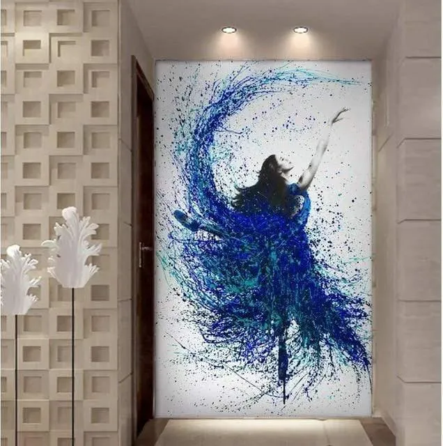 HD-Druck, 1 Stück, elegantes Ölgemälde mit tanzender Ballerina, abstraktes Ballettmädchen, Wandgemälde, mehrere Auswahlmöglichkeiten, große Leinwand