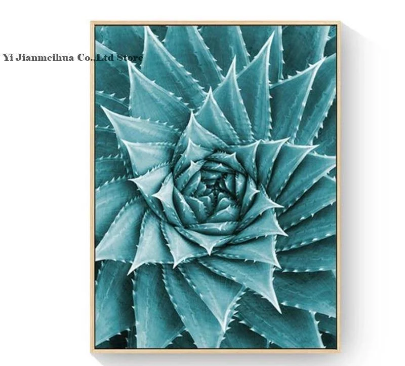 Leinwand Malerei Wohnzimmer Cuadros Decoracion Nordic Poster grüne Aloe Sukkulenten moderne minimalistische modulare Bilder