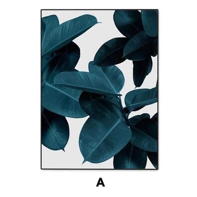 Moderne Abstrakte Rosa Blume Grünpflanzen Poster Drucken Leinwand Malerei Bilder Home Wandkunst Dekoration Kann Angepasst Werden