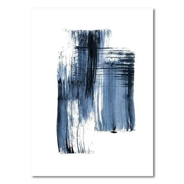 Abstrakte moderne minimalistische Plakat-blaue Graffiti-beiläufige einfache frische Druck-Segeltuch-Abbildung für Wohnzimmer-Schlafzimmer-Studien-Dekor