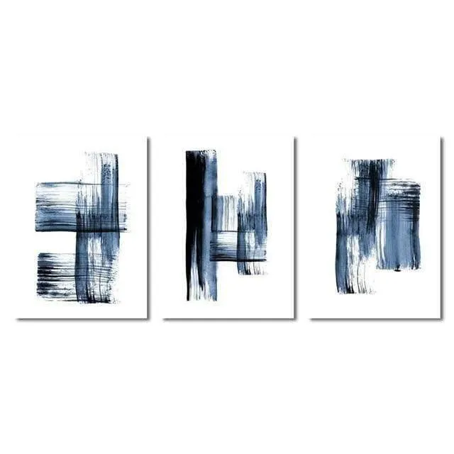 Abstrakte moderne minimalistische Plakat-blaue Graffiti-beiläufige einfache frische Druck-Segeltuch-Abbildung für Wohnzimmer-Schlafzimmer-Studien-Dekor
