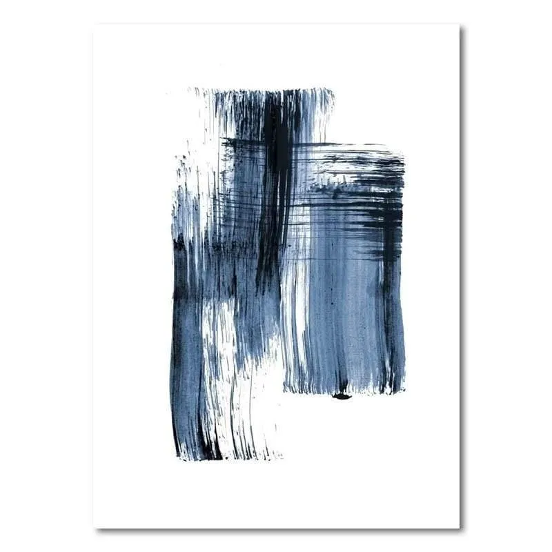 Abstrakte moderne minimalistische Plakat-blaue Graffiti-beiläufige einfache frische Druck-Segeltuch-Abbildung für Wohnzimmer-Schlafzimmer-Studien-Dekor
