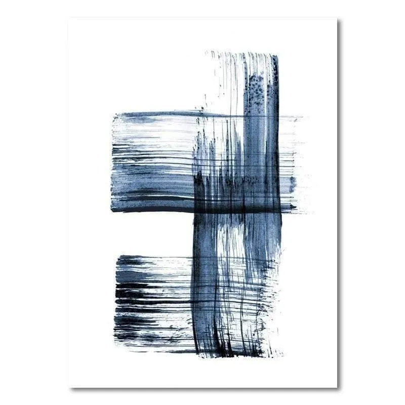 Abstrakte moderne minimalistische Plakat-blaue Graffiti-beiläufige einfache frische Druck-Segeltuch-Abbildung für Wohnzimmer-Schlafzimmer-Studien-Dekor