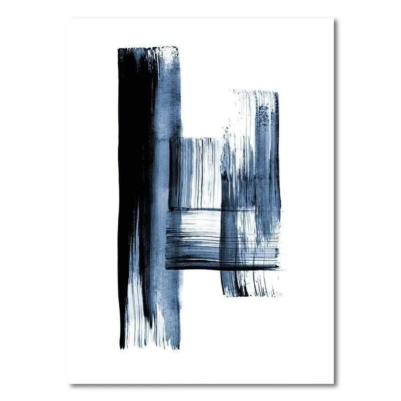 Abstrakte moderne minimalistische Plakat-blaue Graffiti-beiläufige einfache frische Druck-Segeltuch-Abbildung für Wohnzimmer-Schlafzimmer-Studien-Dekor