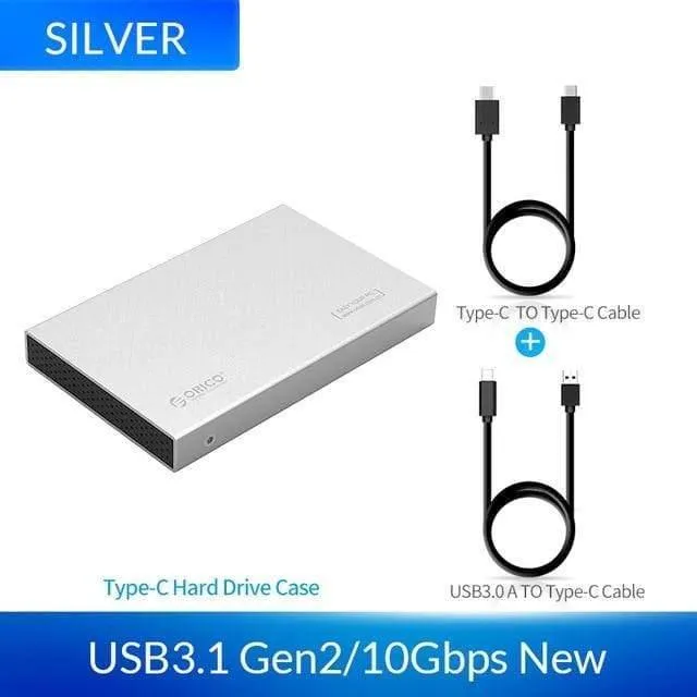 HDD-Gehäuse 2.5 Zoll SATA auf USB 3.1 Typ C Gen 2 Gehäuse für Samsung Seagate SSD 4 TB Festplattenlaufwerk Box Externes Festplattengehäuse