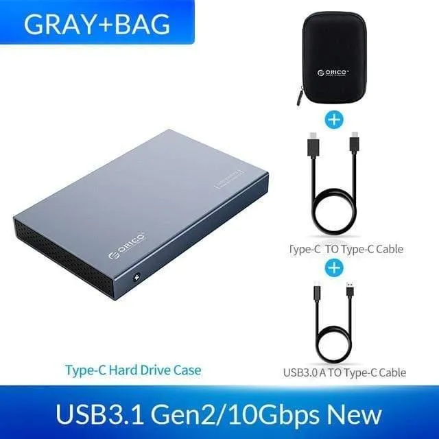 HDD-Gehäuse 2.5 Zoll SATA auf USB 3.1 Typ C Gen 2 Gehäuse für Samsung Seagate SSD 4 TB Festplattenlaufwerk Box Externes Festplattengehäuse