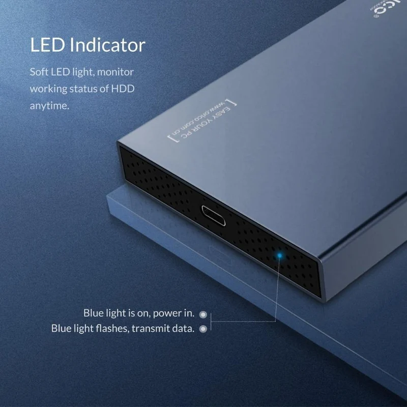HDD-Gehäuse 2.5 Zoll SATA auf USB 3.1 Typ C Gen 2 Gehäuse für Samsung Seagate SSD 4 TB Festplattenlaufwerk Box Externes Festplattengehäuse