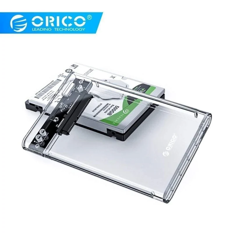 HDD-Gehäuse 2.5 Transparenter SATA-zu-USB-3.0-Adapter Externes Festplattengehäuse für 7 mm/9.5 mm SSD-Festplatte HDD UASP SATA III