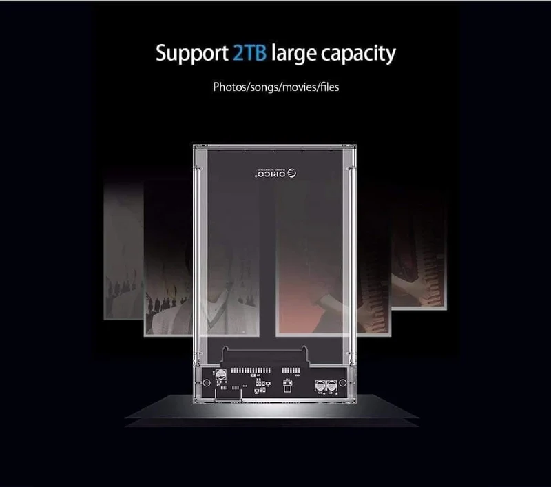 HDD-Gehäuse 2.5 Transparenter SATA-zu-USB-3.0-Adapter Externes Festplattengehäuse für 7 mm/9.5 mm SSD-Festplatte HDD UASP SATA III