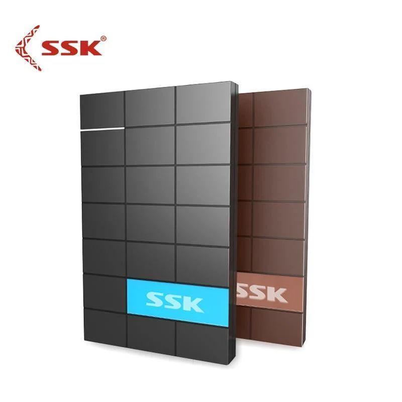 SSK HDD-Gehäuse 2.5 Zoll SATA zu USB 3.0 SSD HDD-Gehäuseadapter für Typ C-Festplattenlaufwerk Externe Festplatte High Speed ​​Schwarz 080