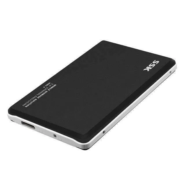 SSK HDD-Gehäuse 2.5 Zoll SATA zu USB 3.0 SSD HDD-Gehäuseadapter für Typ C-Festplattenlaufwerk Externe Festplatte High Speed ​​Schwarz 080