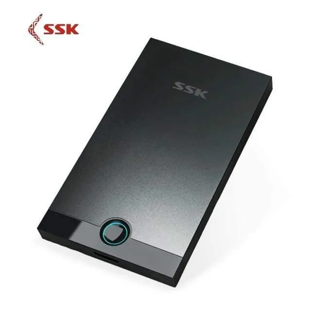 SSK HDD-Gehäuse 2.5 Zoll SATA zu USB 3.0 SSD HDD-Gehäuseadapter für Typ C-Festplattenlaufwerk Externe Festplatte High Speed ​​Schwarz 080
