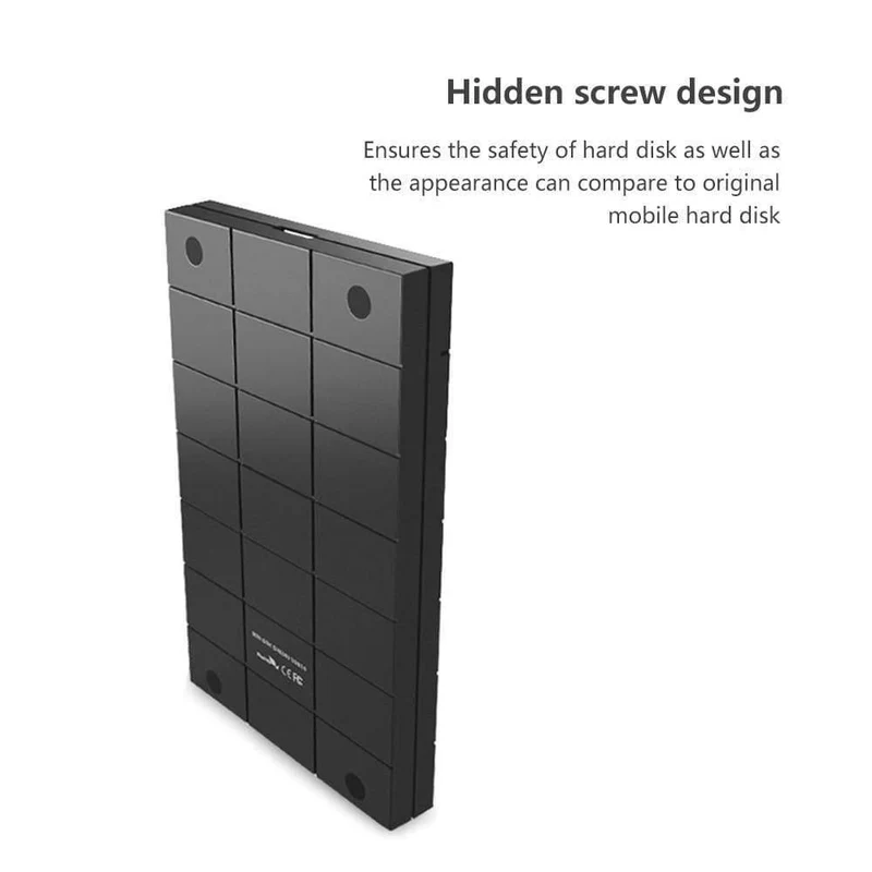 SSK HDD-Gehäuse 2.5 Zoll SATA zu USB 3.0 SSD HDD-Gehäuseadapter für Typ C-Festplattenlaufwerk Externe Festplatte High Speed ​​Schwarz 080