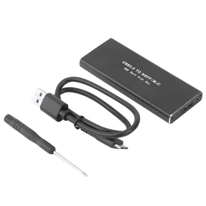 M.2 NGFF auf USB3.0 HDD SSD-Gehäuse USB3.0 auf USB3.0 Micro-B-Adapter 6 GB / s Festplattengehäuse Externes Festplattengehäuse SSD-Gehäuse