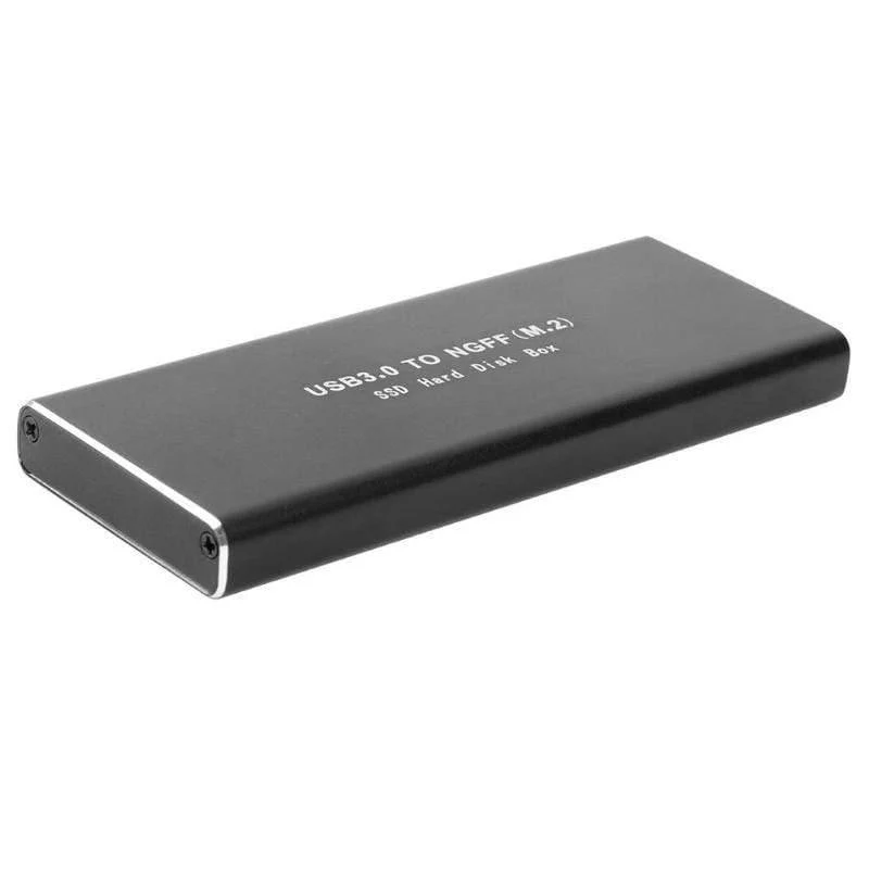 M.2 NGFF auf USB3.0 HDD SSD-Gehäuse USB3.0 auf USB3.0 Micro-B-Adapter 6 GB / s Festplattengehäuse Externes Festplattengehäuse SSD-Gehäuse