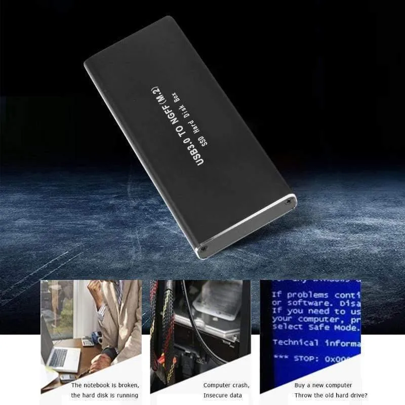 M.2 NGFF auf USB3.0 HDD SSD-Gehäuse USB3.0 auf USB3.0 Micro-B-Adapter 6 GB / s Festplattengehäuse Externes Festplattengehäuse SSD-Gehäuse